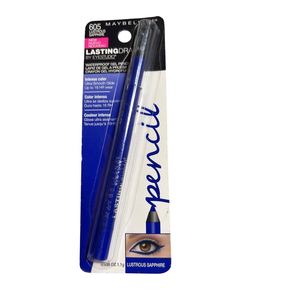 Maybelline Lasting Drama Gel Eyeliner Pencil 605 Lustrous Sapphire Blue NEW